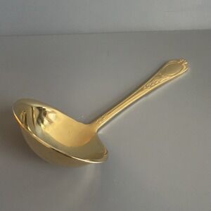 Solingen 23/24 K Gold Plated Flatware Gravy/Sauce Ladle 18/10 Stainless Germany